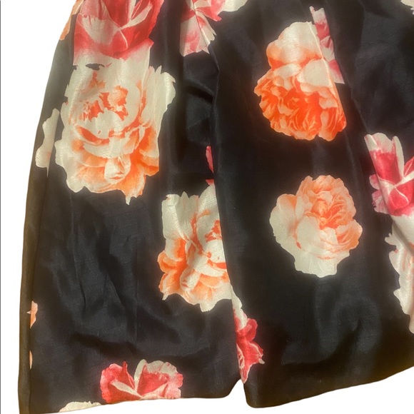 JESSICA HOWARD rose print pattern tea length casual formal dress plus size 16 - Picture 4 of 5